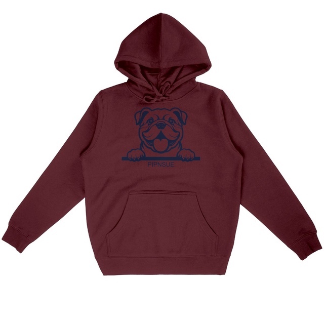 PIPNSUE Unisex HOODIE BULL Navy Print - Image