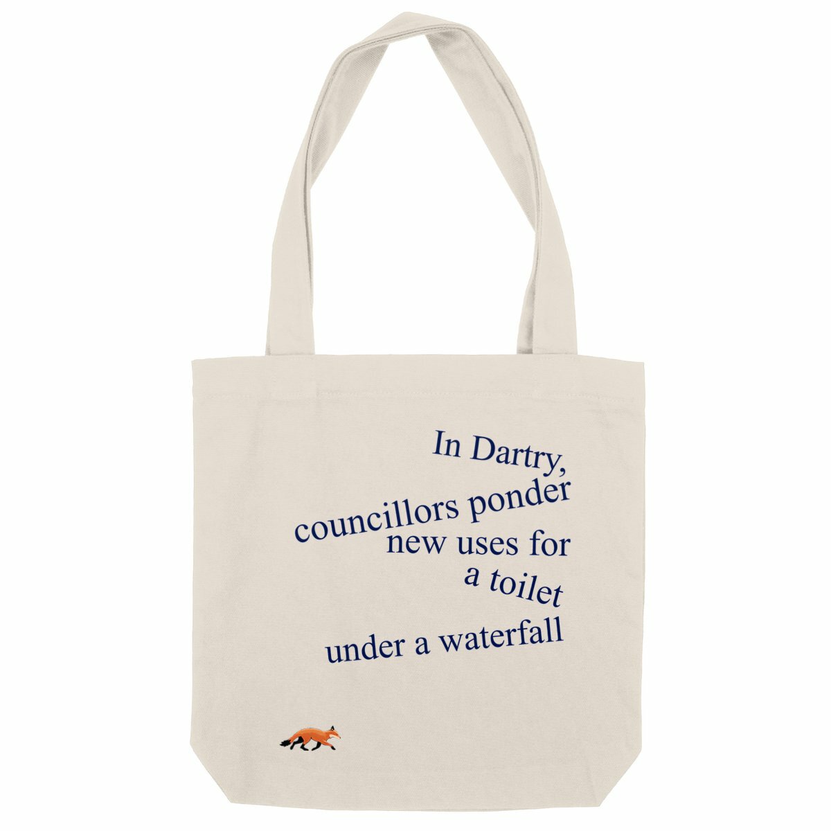 Headline tote bag: "Waterfall toilet" - Image