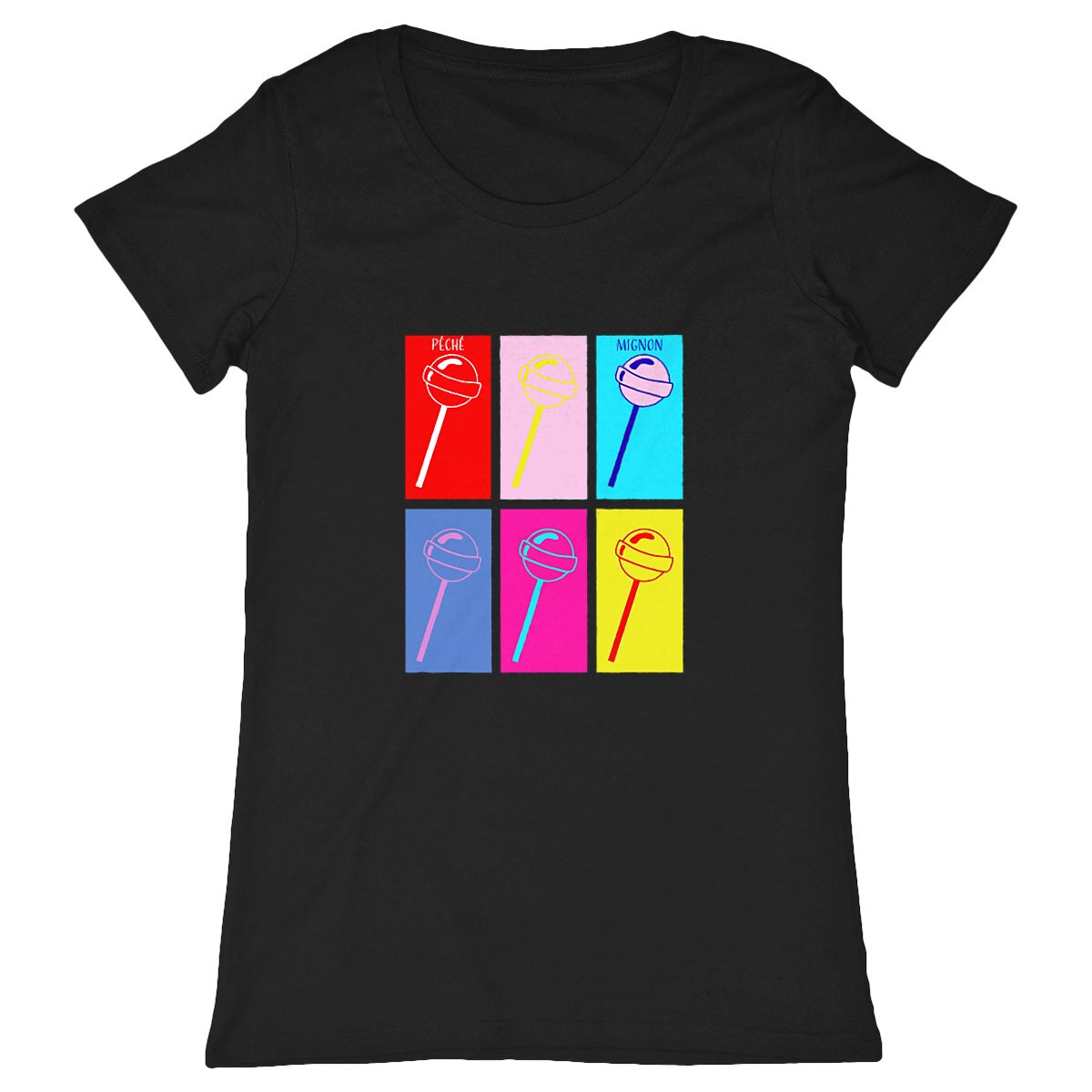 Image back T-shirt Lollipop Pop Art 