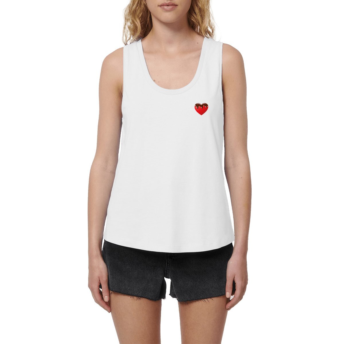 Image front Débardeur Coeur chocolat