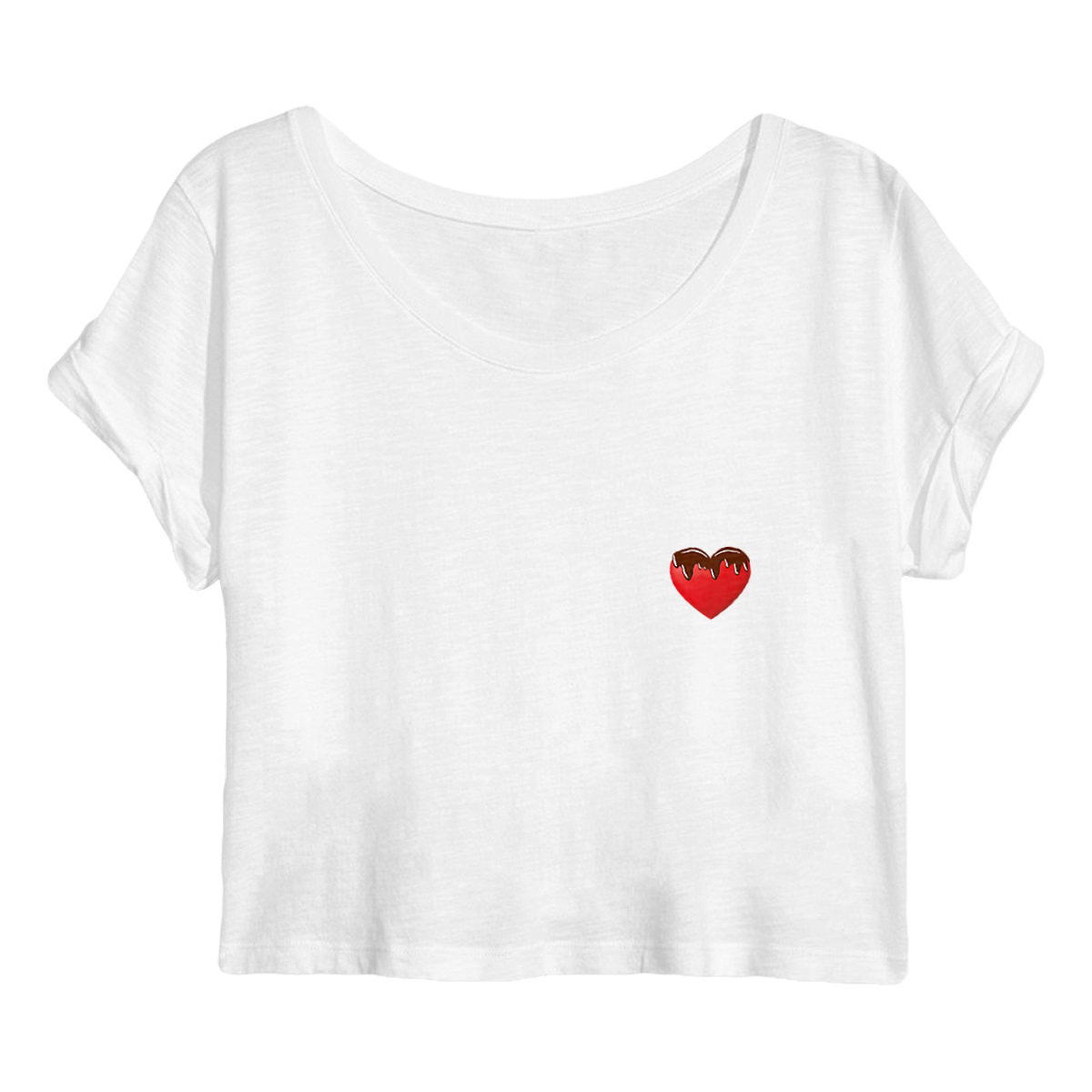 Image back Crop Top cœur chocolat