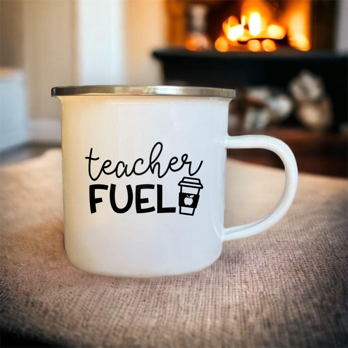 Image front Teacher Fuel Enamel mug, 300ml
