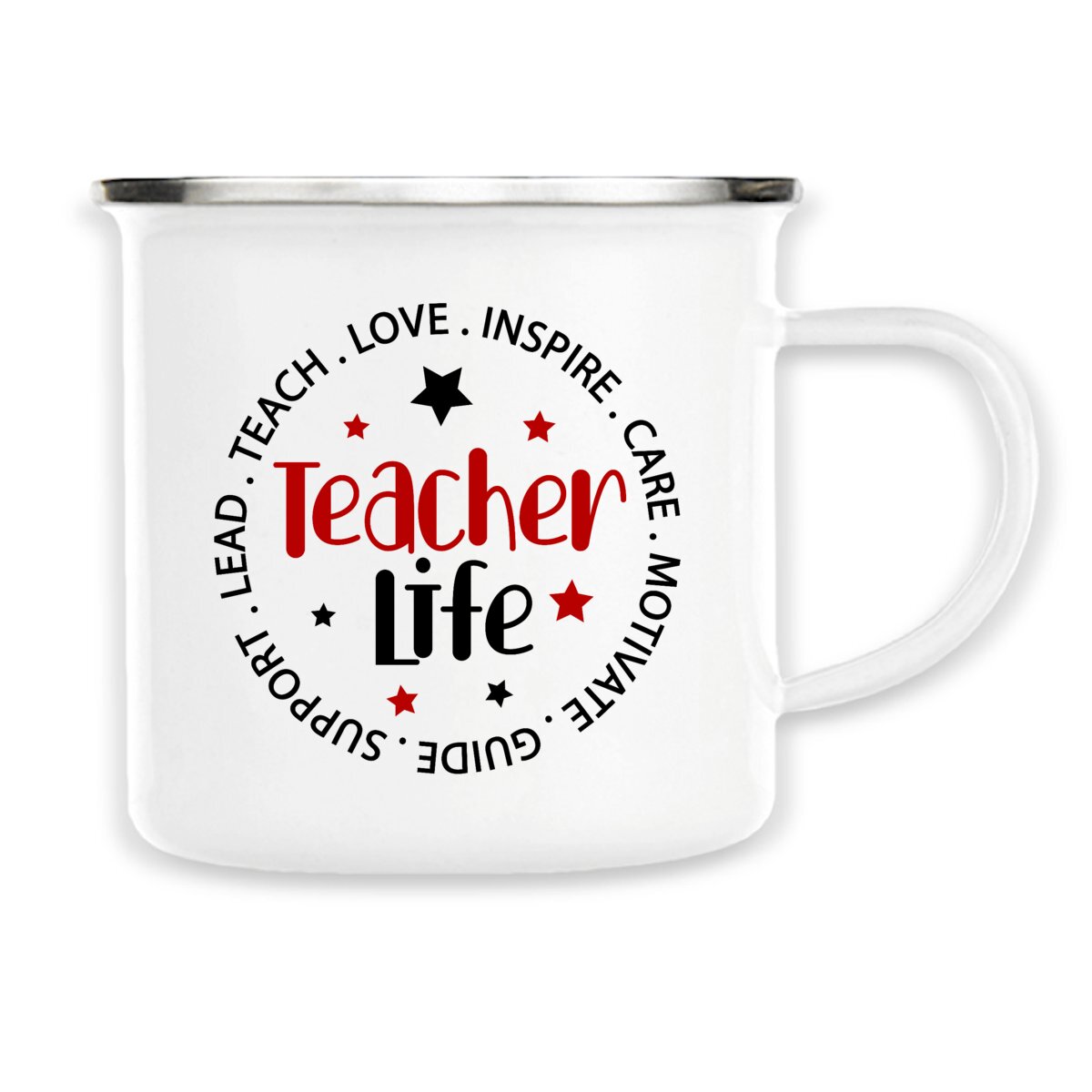Image back Teacher Life Enamel mug 300ml