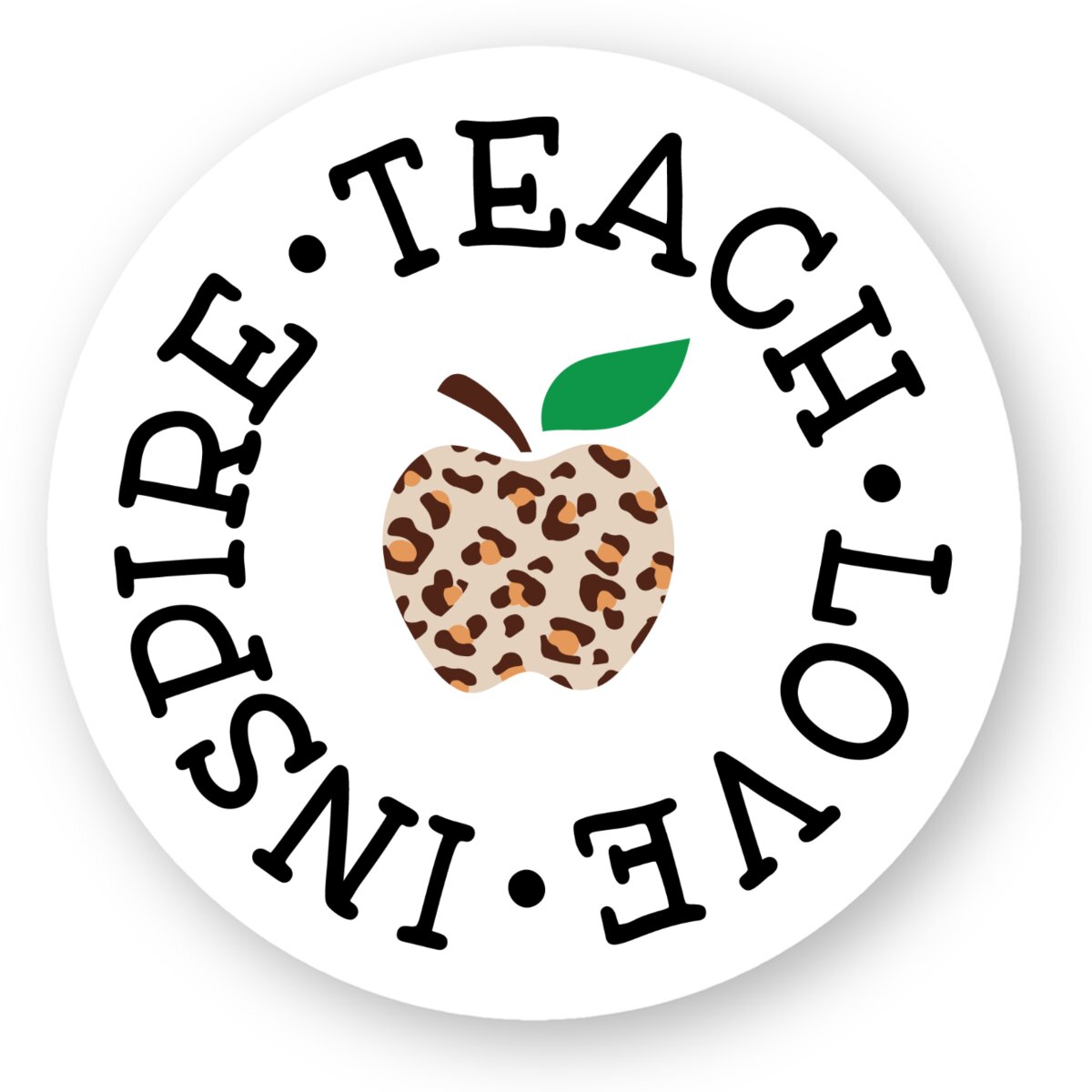Image front Teach.Love.Inspire Sticker, 5-7-9 cm