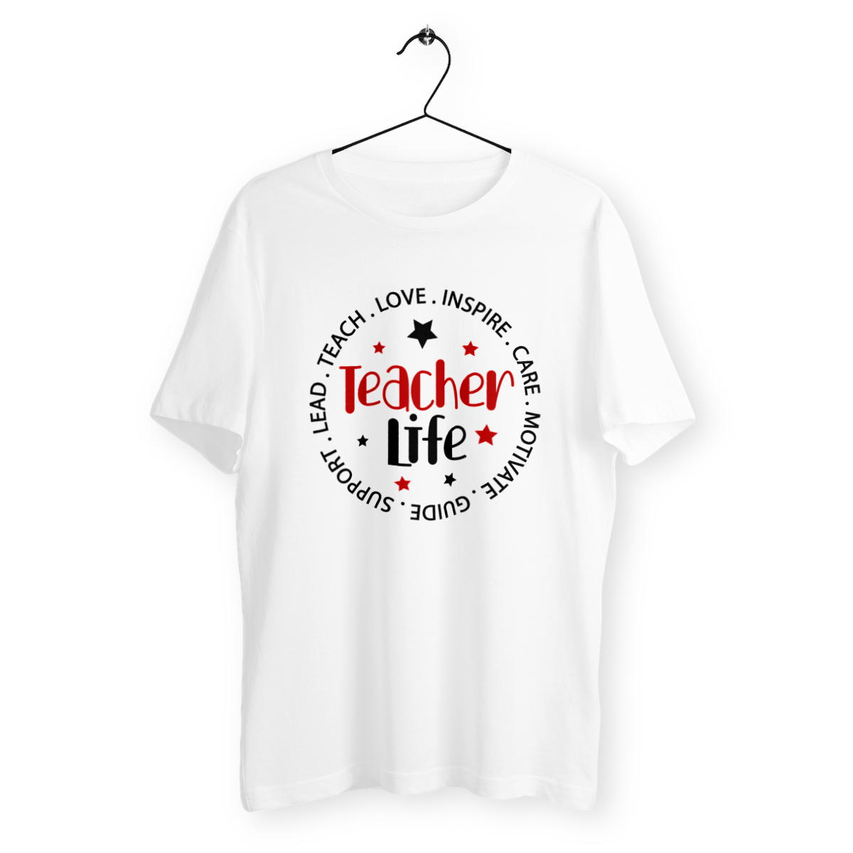 Image back Teacher Life Heavyweight Unisex t-shirt, 100% organic cotton