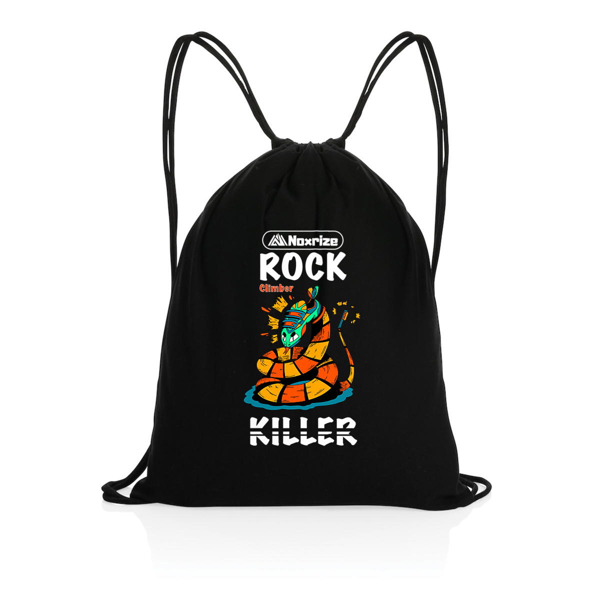 Image back Sac à cordelettes « Rock killer » noir (Noxrize escalade)
