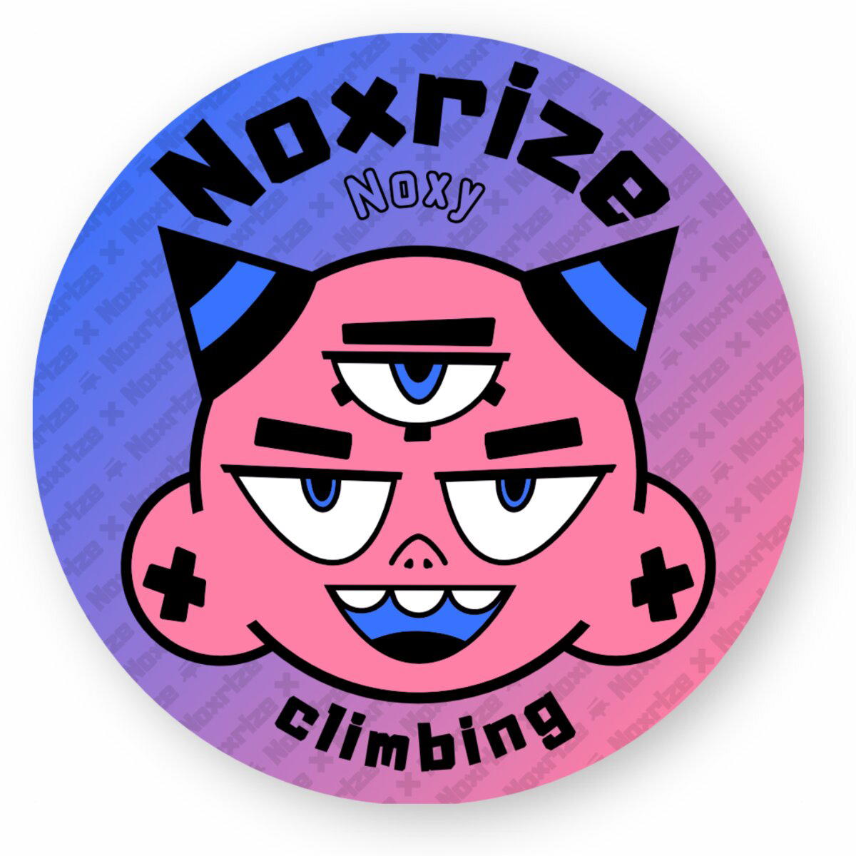 Image front Sticker « Noxy » [rond/rose]