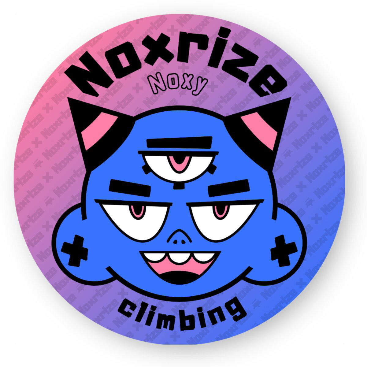 Image front Sticker « Noxy » [rond/bleu]