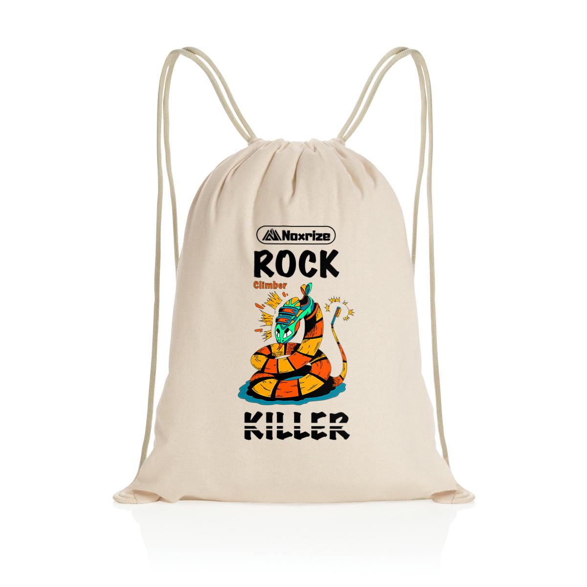 Image back Sac à cordelettes « Rock killer » blanc (Noxrize escalade)