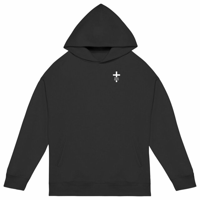 Sweat oversized chrétien - croix Jésus sauve - Image