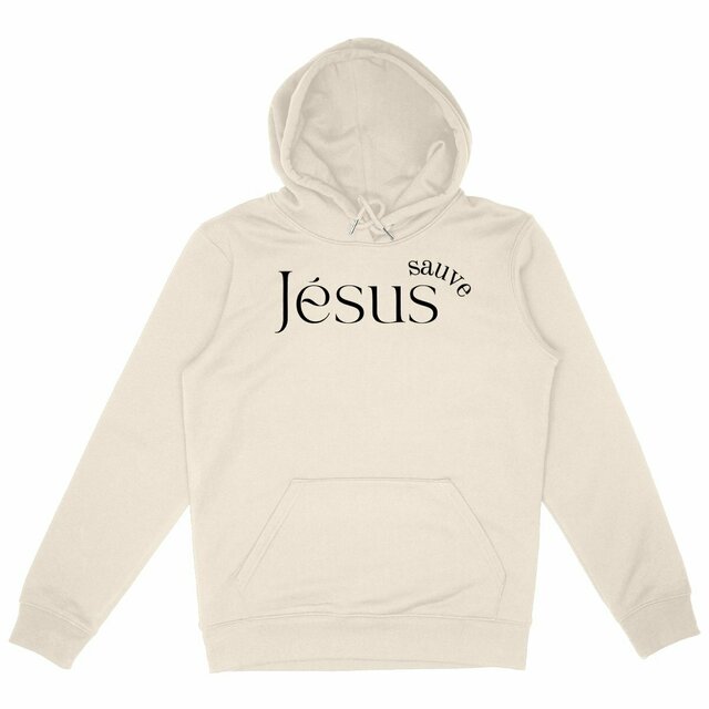 Sweat à capuche chrétien épais - Jésus sauve - Image