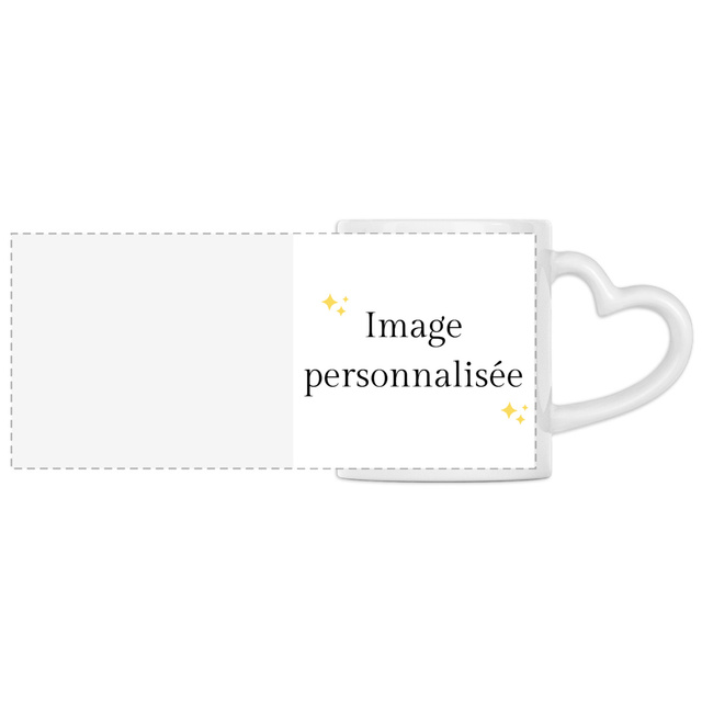 Mug chrétien personnalisable - céramique & anse coeur - Image