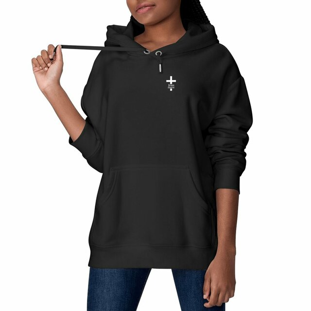 Sweat à capuche chrétien épais - croix Jésus sauve