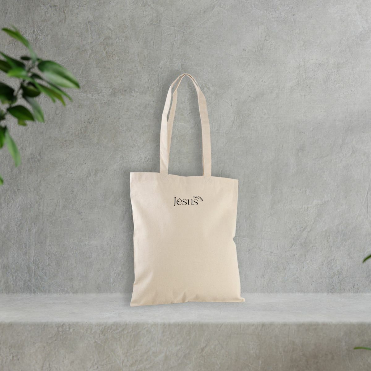 Tote bag chrétien carré et épais - Jésus sauve