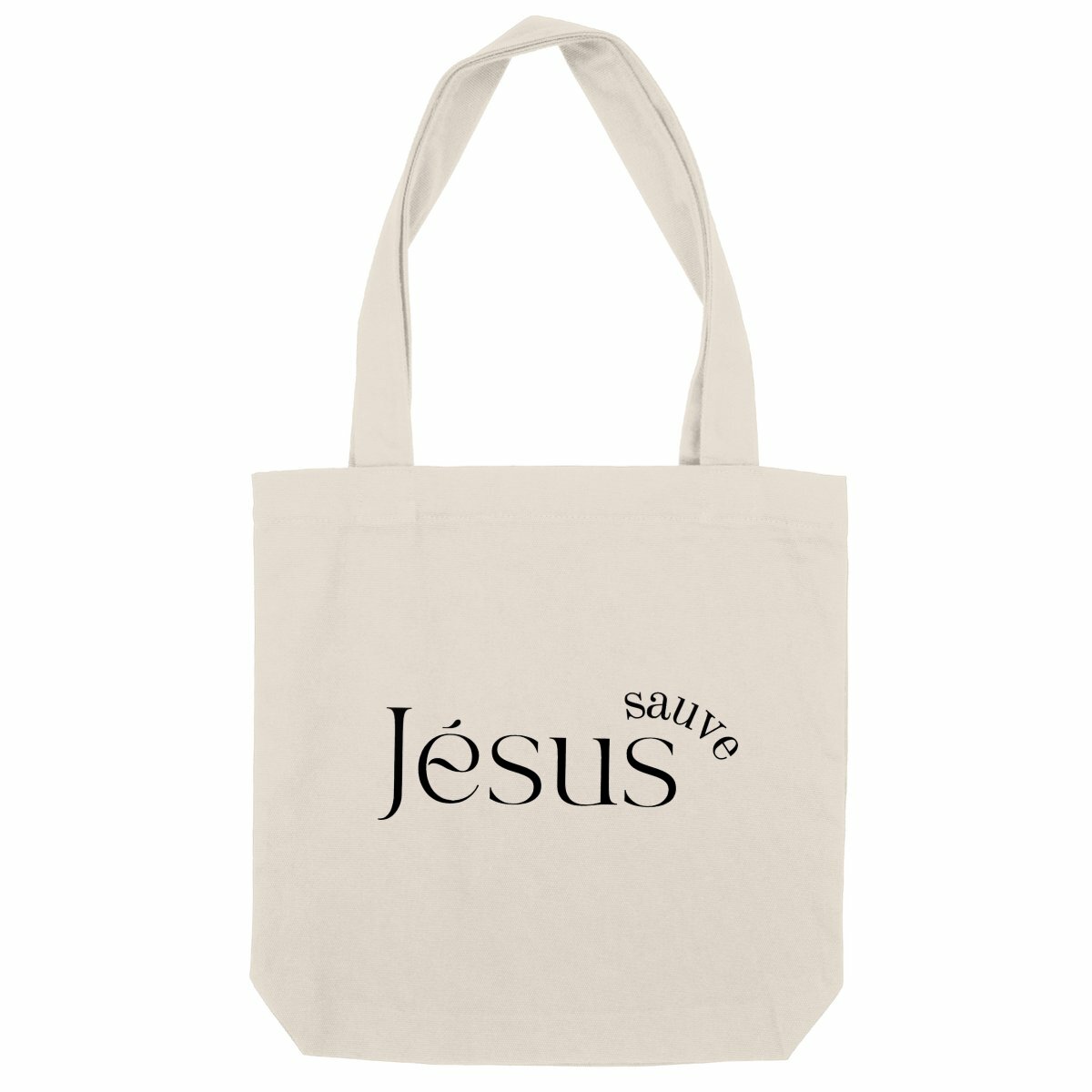 Tote bag chrétien carré et épais - Jésus sauve - Image