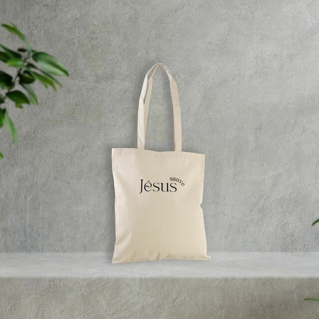 Tote bag chrétien épais - Jésus sauve