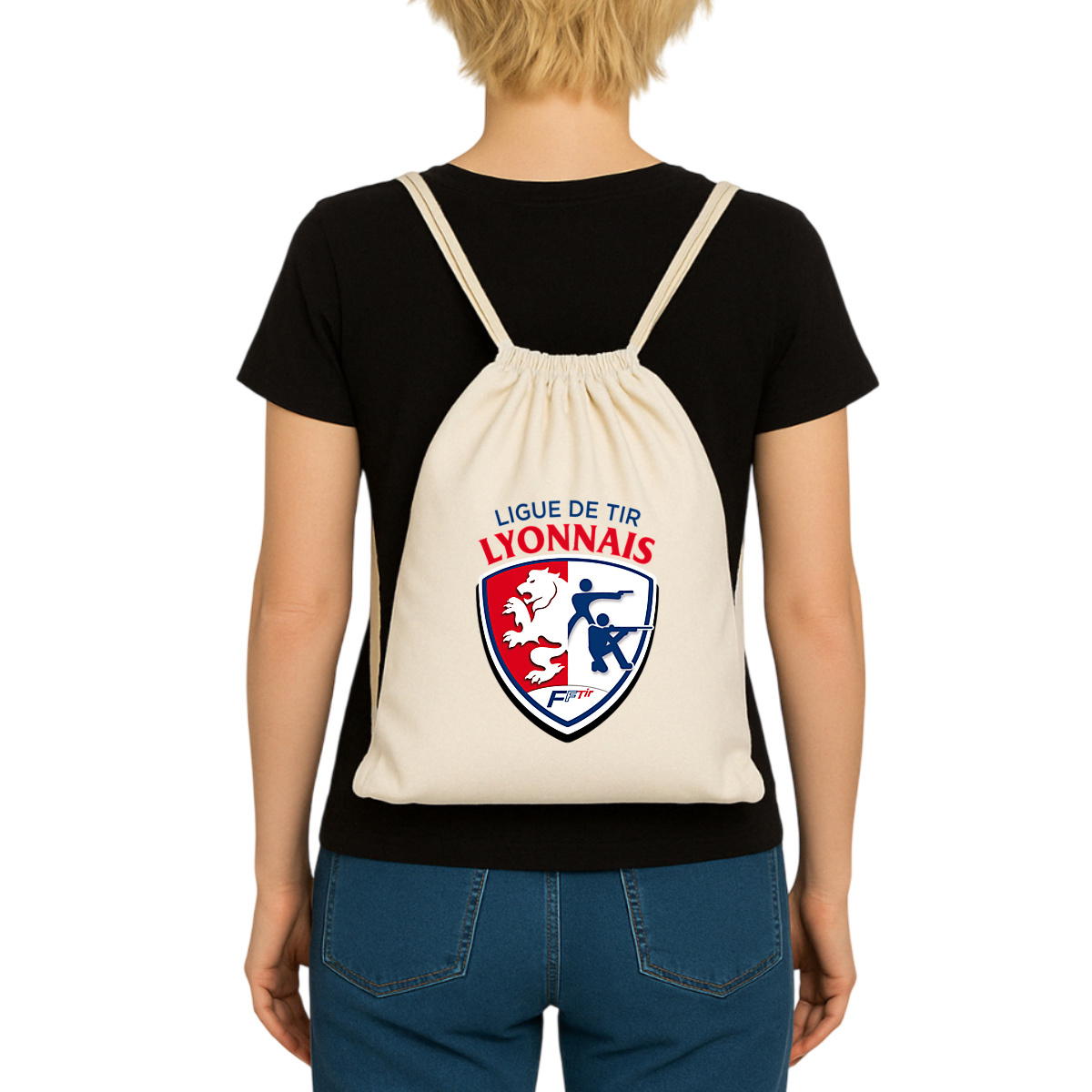 Image front 🎒 Sac à Dos à Cordelettes Recyclé 