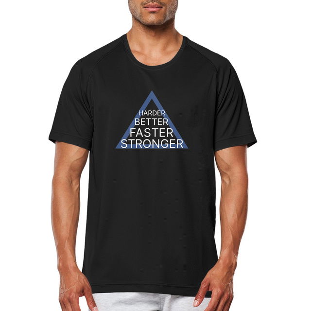 Image front T-shirt sport homme harder, better, faster, stronger