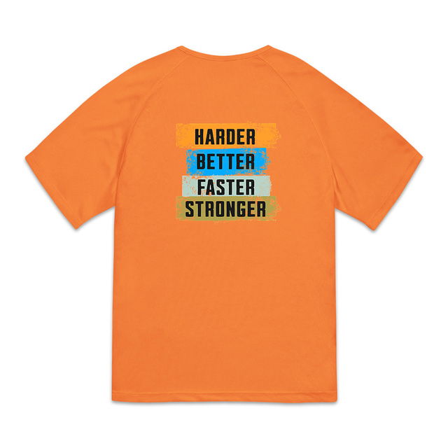 Image back T-shirt sport homme harder, better, faster, stronger dos