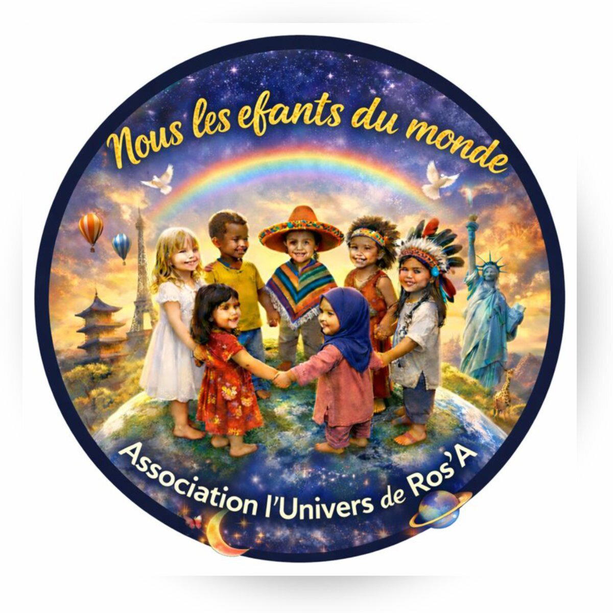 “Achat solidaire : vous soutenez nos projets.” Logo "Nous les enfants du mone" 