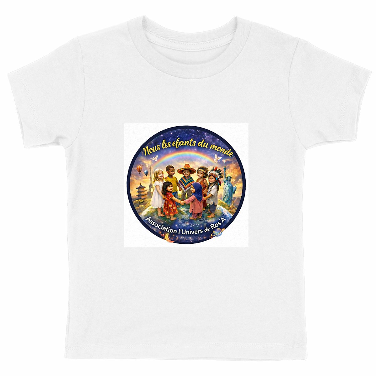 “Achat solidaire : vous soutenez nos projets.”. T-shirt Enfant Epais - Image