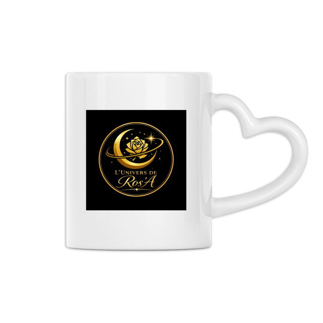 BOUTIQUE – Ros’A officielle Mug à anse en forme de coeur - Image