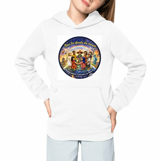 “Achat solidaire : vous soutenez nos projets.”. Sweat à capuche Léger Enfant