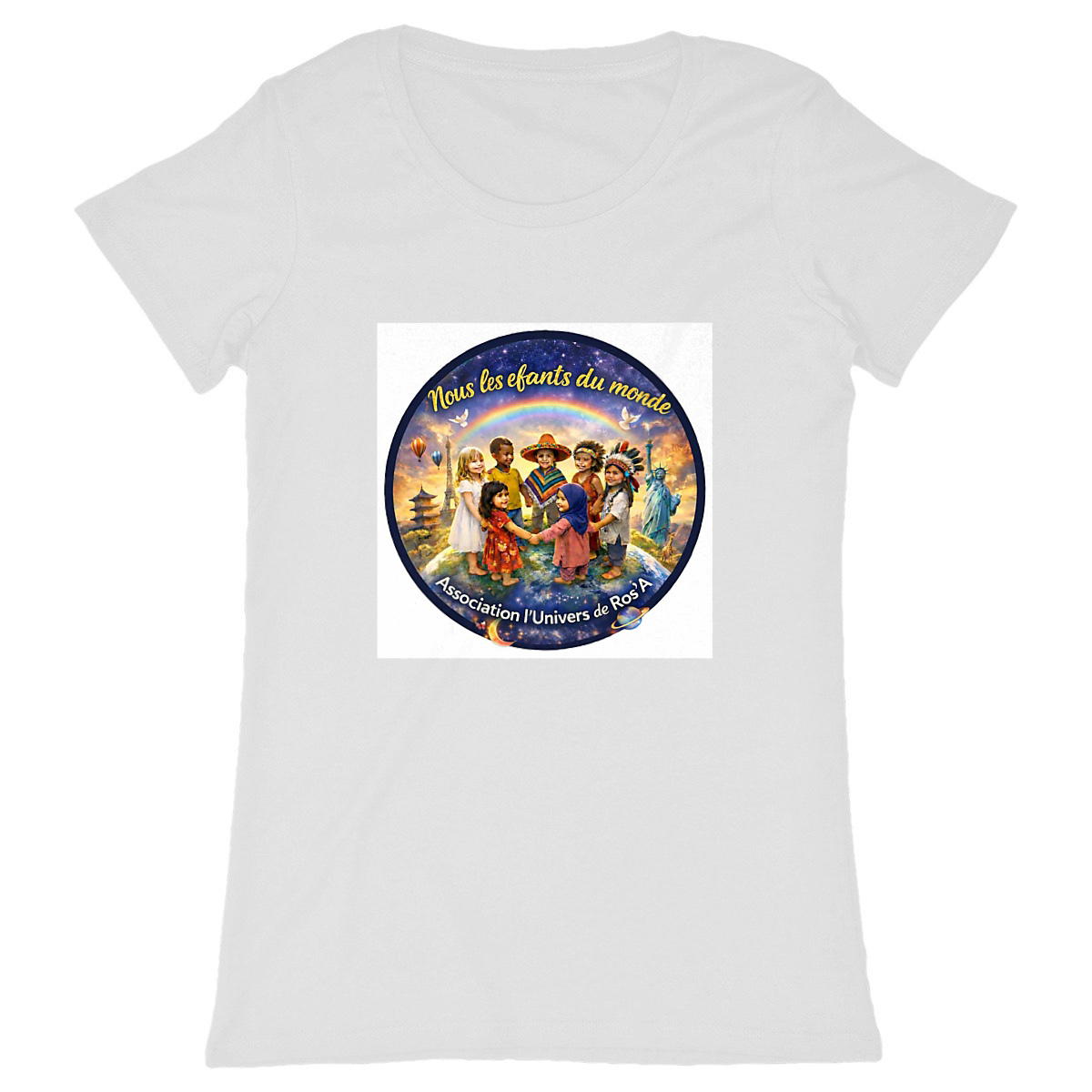 “Achat solidaire : vous soutenez nos projets.”. T-shirt Femme Classique - Image