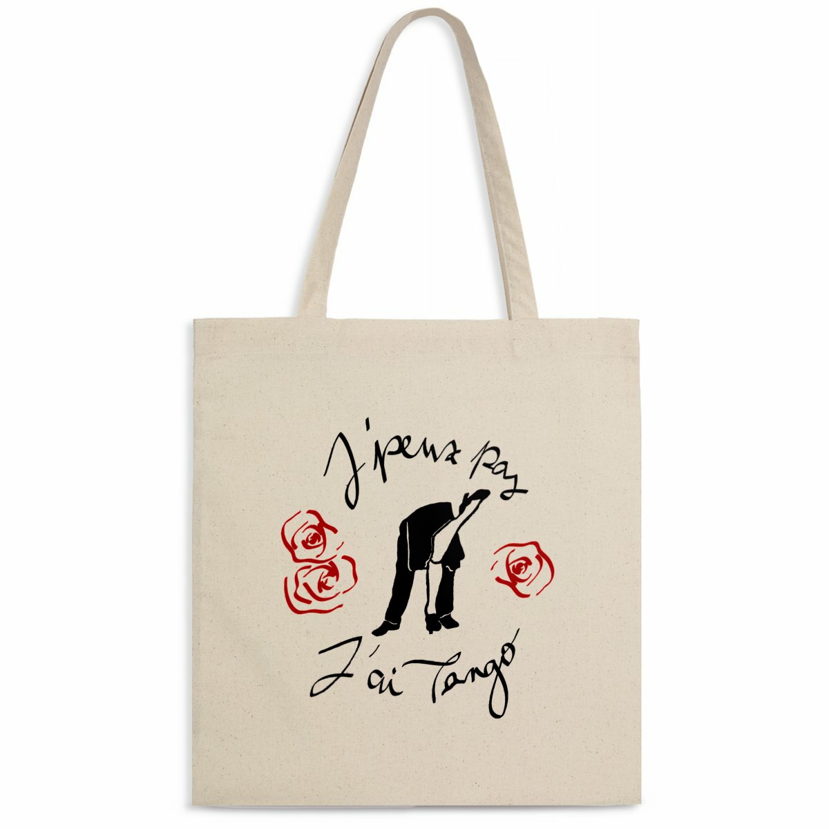 Image back Tote-bag léger "J'peux pas J'ai Tango" version 2 couleur