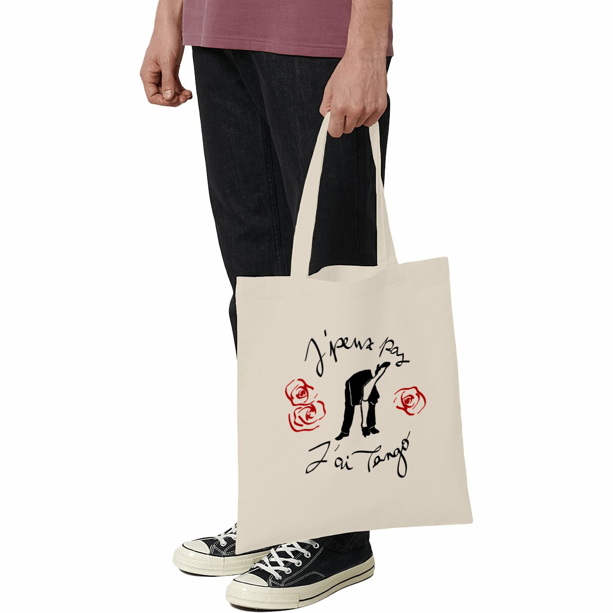 Image front Tote-bag léger "J'peux pas J'ai Tango" version 2 couleur