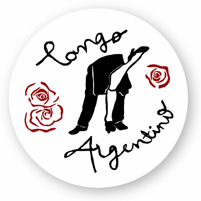 Image front Sticker rond Tango Argentino couleur