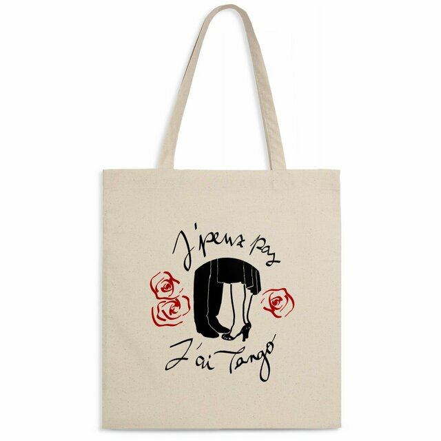 Image back Tote-bag léger "J'peux pas J'ai Tango" couleur