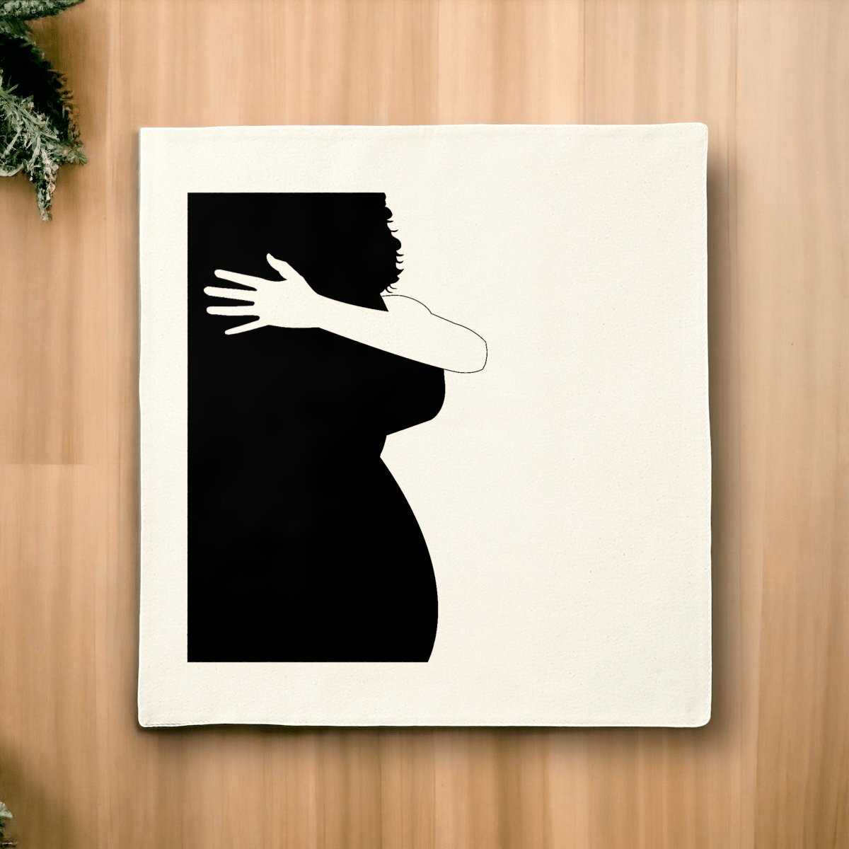 Image front Housse de coussin en coton "Silhouette Tango"