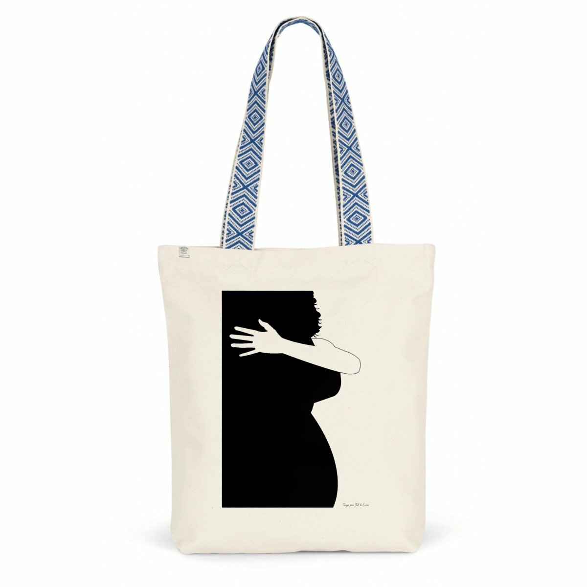Image front Totebag anses colorées "Silhouette Tango"