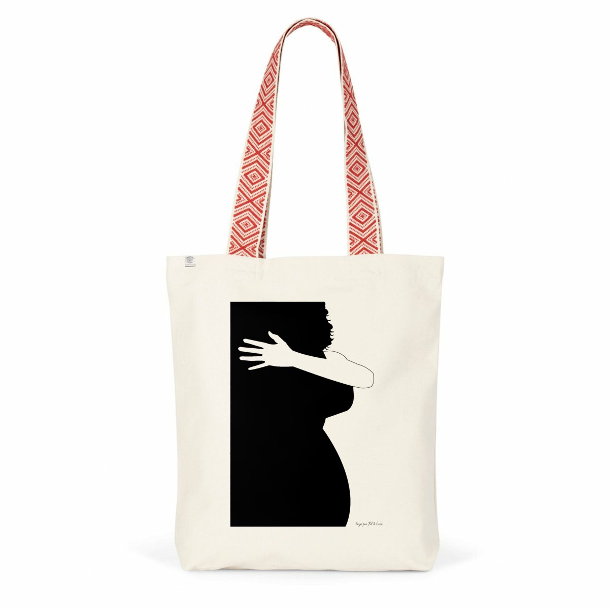 Image back Totebag anses colorées "Silhouette Tango"