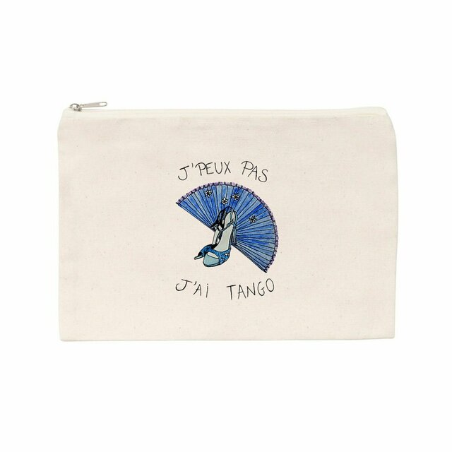 Image back Pochette en coton recyclé "J'peux pas J'ai Tango" version éventail