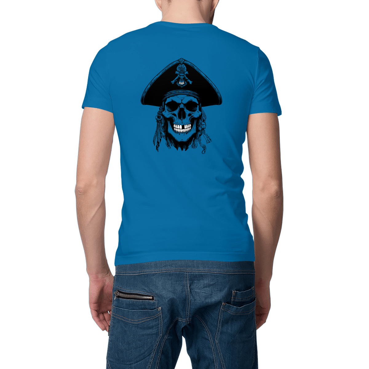T-shirt motif crâne Jack, le pirate (DOS)