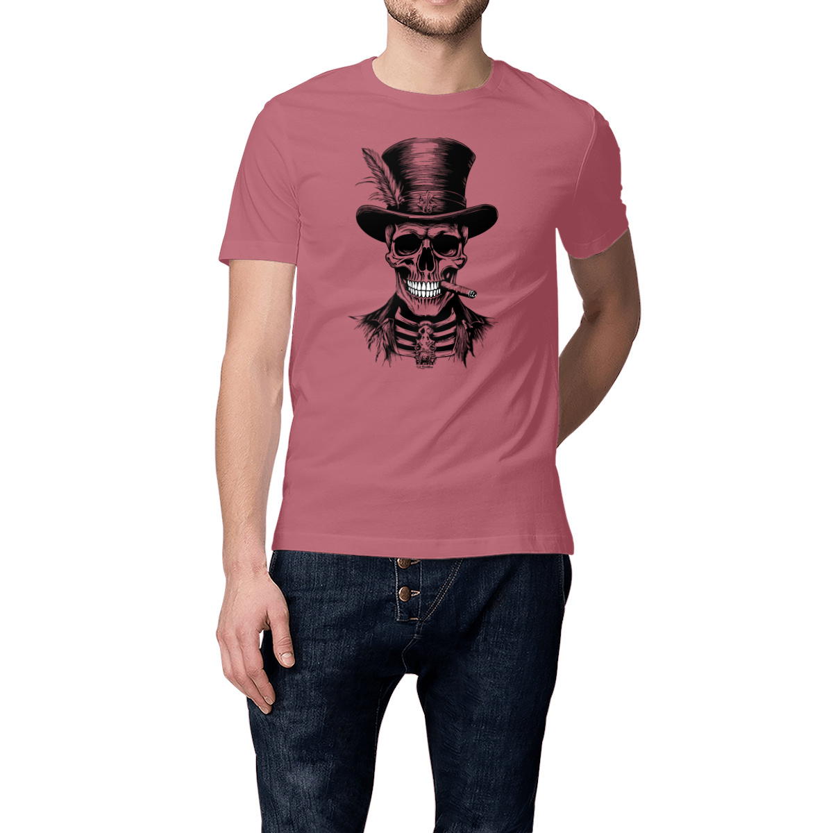 T-shirt tête de mort Spencer, le gentleman (FACE)