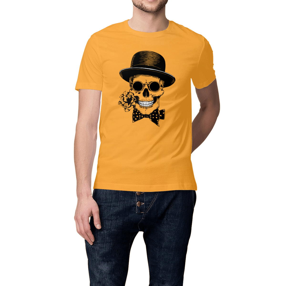 T-shirt tête de mort Alex, l’anarchiste (FACE)