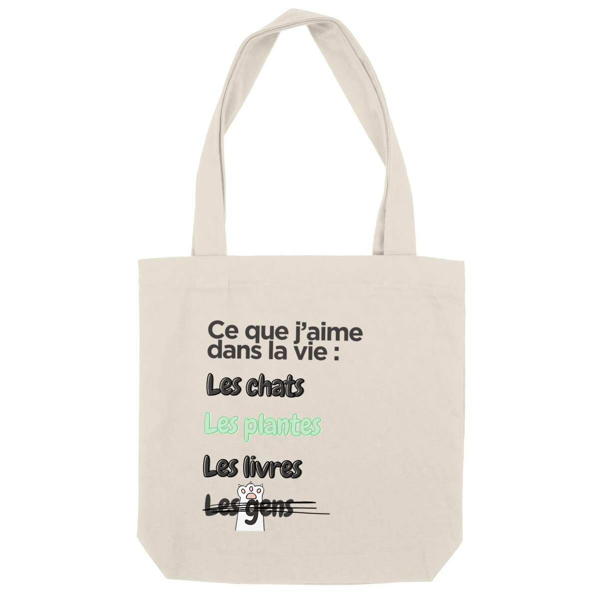 Tote bag - Ce que j'aime dans la vie