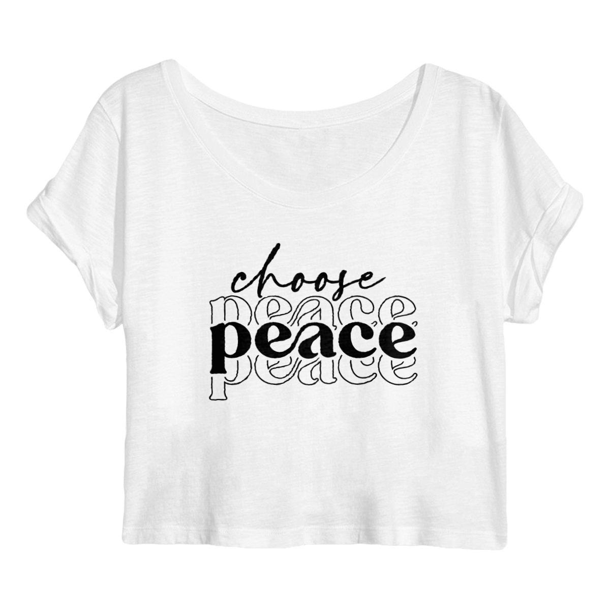 Image back Crop top "choose peace " 💫