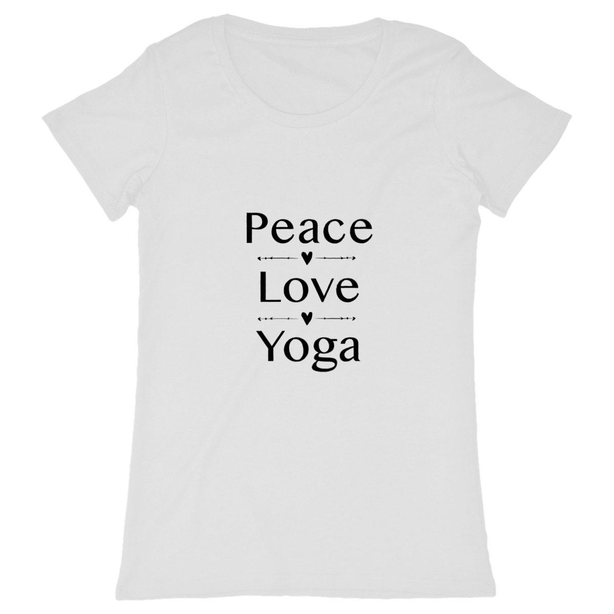Image back T-shirt " Peace Love and Yoga"