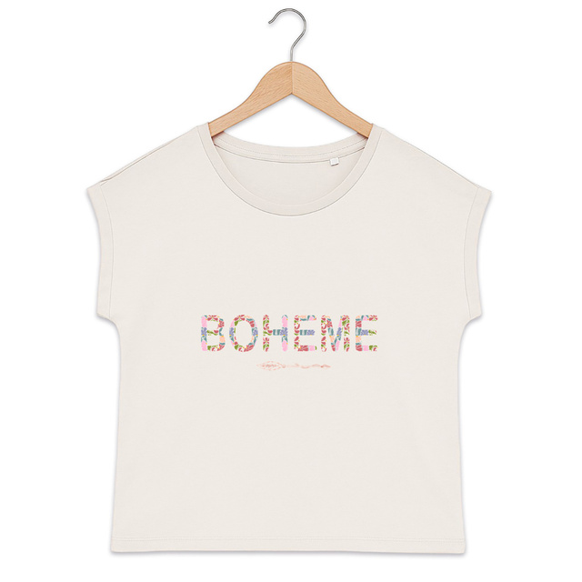 Image back T-shirt boheme en coton bio