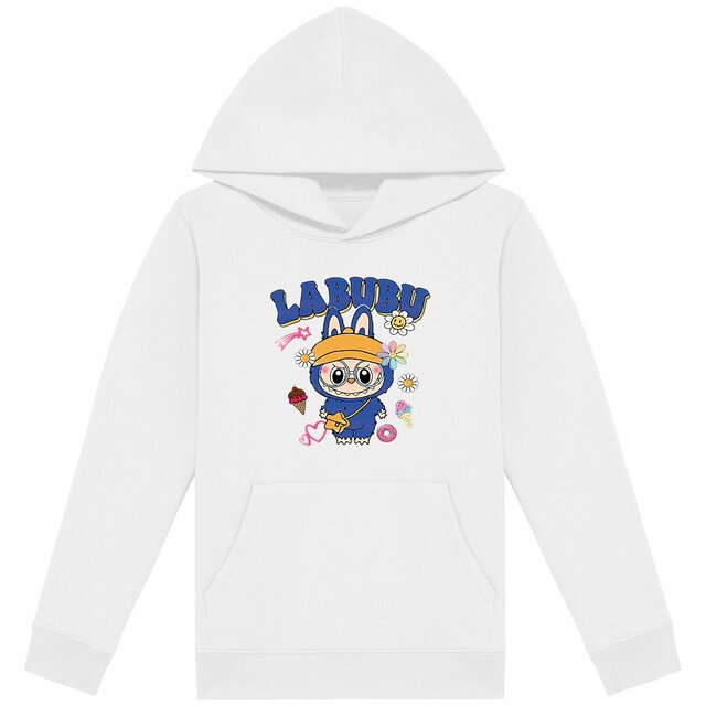Image back Sweat à capuche enfant "Labubu violet"