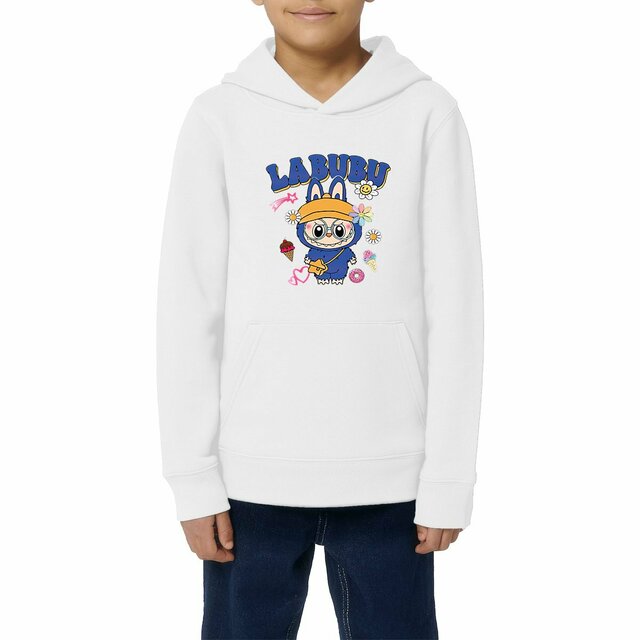 Image front Sweat à capuche enfant "Labubu violet"