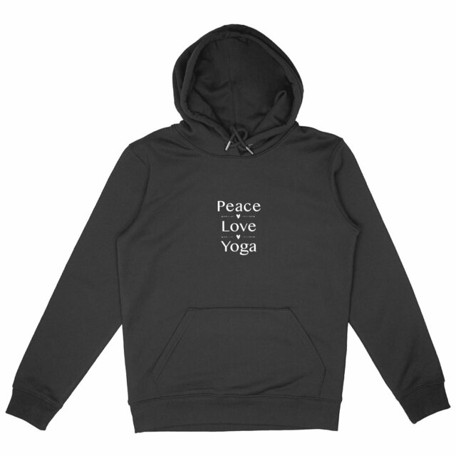 Image back Sweat à capuche "Peace, Love & Yoga"