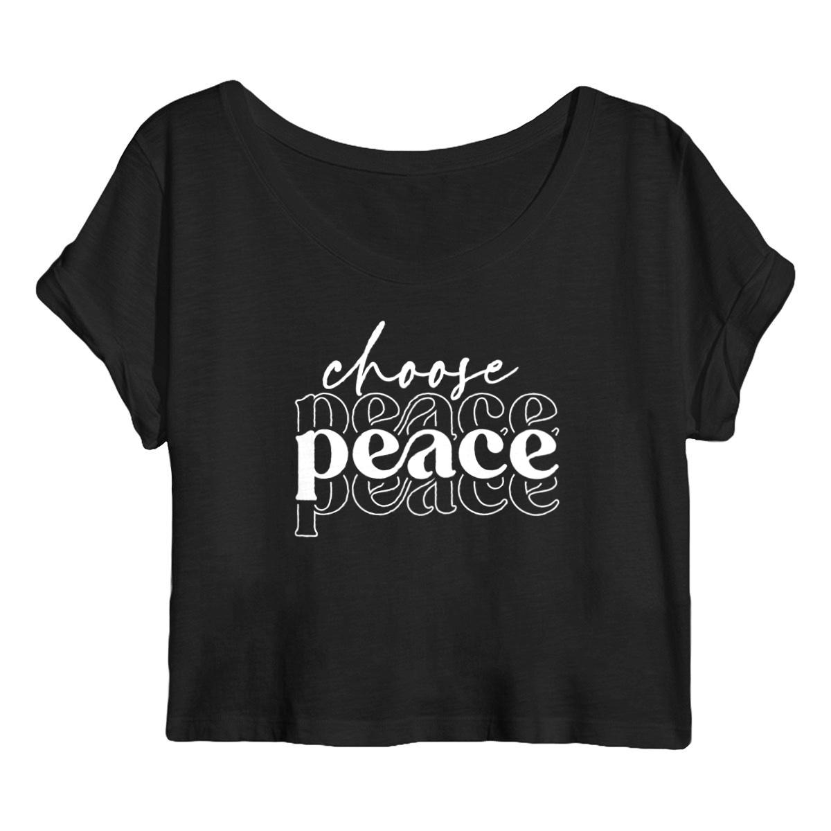Image back Crop top "Choose peace" 💫