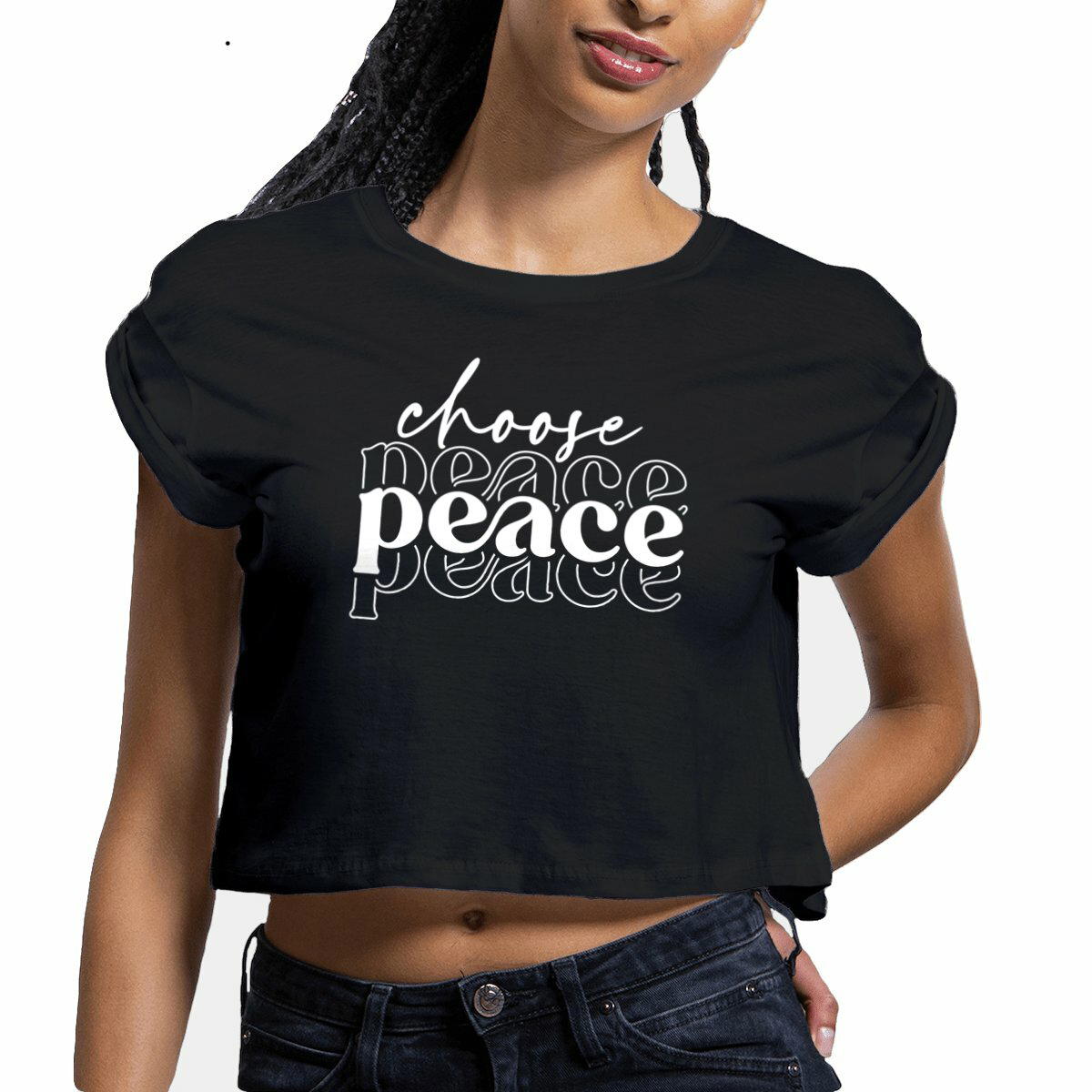Image front Crop top "Choose peace" 💫