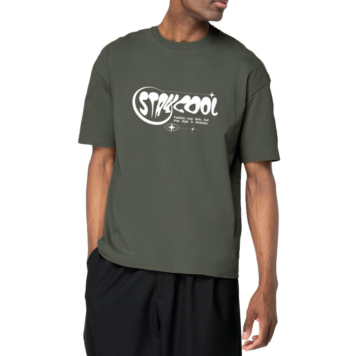 Image front T-shirt oversize "stay cool"