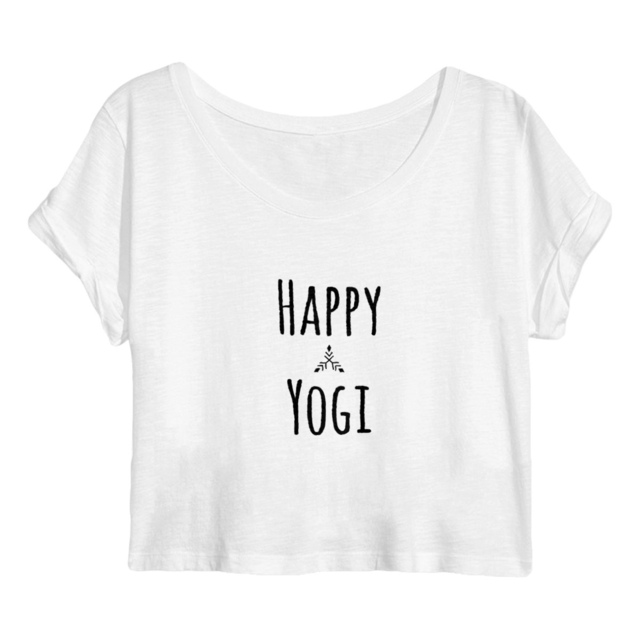 Image back Crop top Happy Yogi